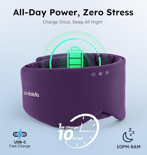 Luxury Bluetooth 5.4 Sleep Mask for Adults - Ice Fiber Cooling & HD Sound, 100% Light Blocking Adjustable Eye Cover for Travel & Side Sleepers - Soft Sleep Headphones with 10H Playtime - Image 5