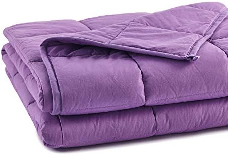 TONGDADA Kids Weighted Blanket | 40''x60'',7lbs | for Child Between 55-80 lbs | Premium Cotton Material with Glass Beads | Purple - Image 3