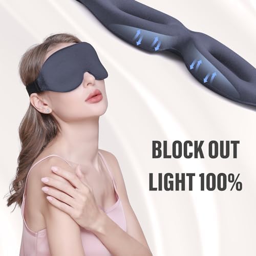 YIVIEW Sleep Mask for Side Sleeper, Light Blocking Zero Pressure Blindfold - Image 3