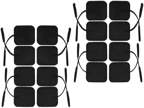 iStim Super Soft 2"x2" TENS Unit Electrodes for TENS Massage EMS Unit/Muscle Stimulator - 100% Japanese Gel - 16 Pieces Reusable Electrode Pads (2"x2"- 16 Pieces - Black) by iSTIM