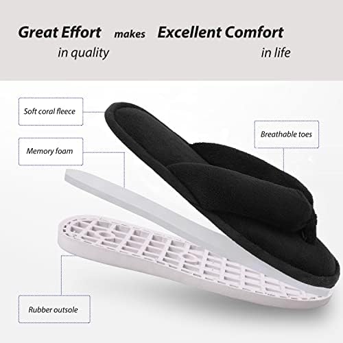 Onmygogo Indoor Slippers for Women Open Toe with Memory Foam, Soft Faux Fur Nonslip House Slippers - Image 6