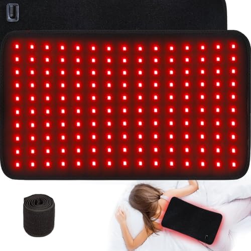bonodave Red Light Therapy for Body, 19.8" x 12" Infrared Light Therapy Pad XL Large Red Infrared Heating Therapy Wrap Pad Belt for Back Shoulder Leg Relief Home Office Use, Ideal Gift by bonodave