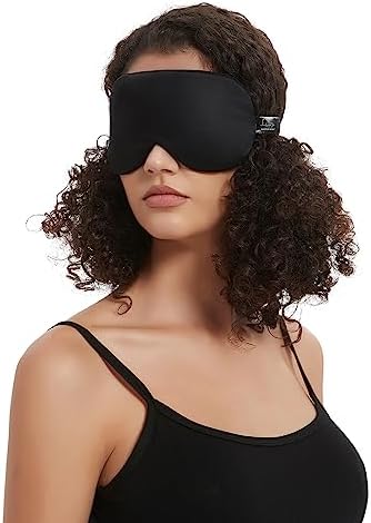 Alaska Bear Sleep Mask Silk Eye Cover with Shaped Pad, Machine Washable - Image 4