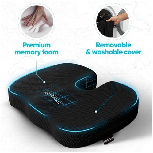 FORTEM Seat Cushion & Lumbar Support for Office Chair, Wheelchair, Car - Image 4