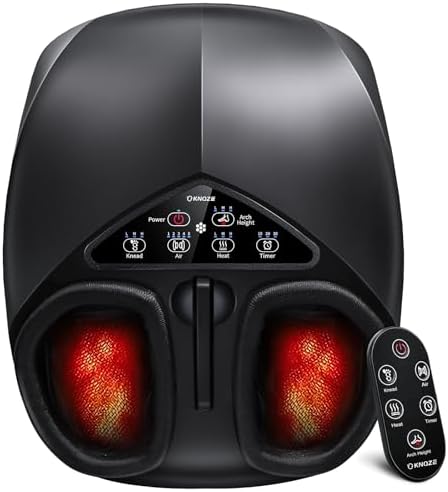 KNQZE Shiatsu Foot Massager with Heat, Adjustable Arch-Lift Massage Design by KNQZE