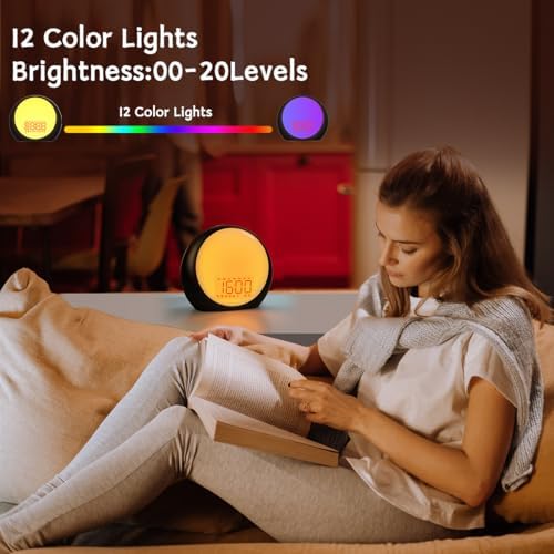 iDealSleep Sunrise Wake Up Light Alarm Clock White Noise Sound Machine - Image 6
