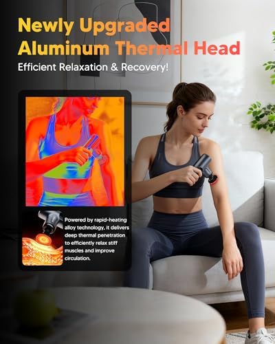 arboleaf Mini Massage Gun with Heat, Percussion for Pain Relief, Portable - Image 3