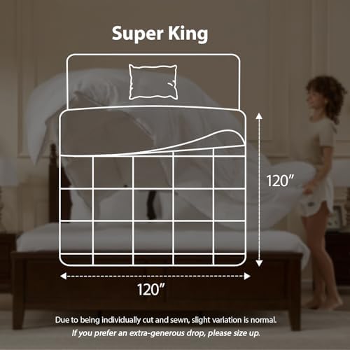 Pacific Coast Goose Down Fiber Comforters Super King Duvet Insert, All Season White Comforter, 3D Hidden-Stitch Baffle Box Design, 8 Tabs, Gifts for Women/Men, Extra Fluffy Luxury Duvet (120"x120") - Image 6