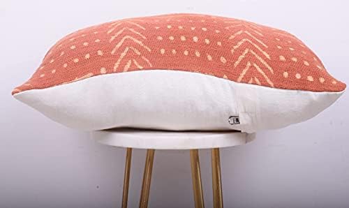 Trade Star Decorative Handwoven Sofa Pillow Case Handloomed Cushion Case 100% Cotton Throw Pillow Cover for Living Room Indian Spring Pillow Cover Fall Decor Case (Rust Snow 12X18 INCHES) - Image 3