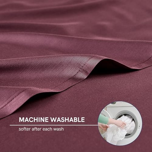YnM Exclusive Cooling Duvet Cover for Weighted Blankets with 16 Strings (Rose Purple, 48"x72") - Image 5