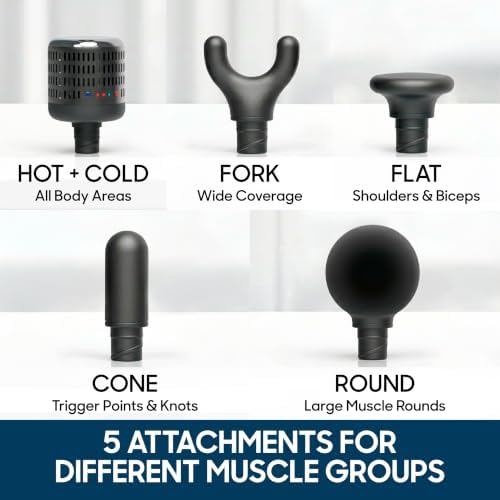 Sharper Image Powerboost Move Heat & Cold Mini Percussion Massage Gun - Image 6