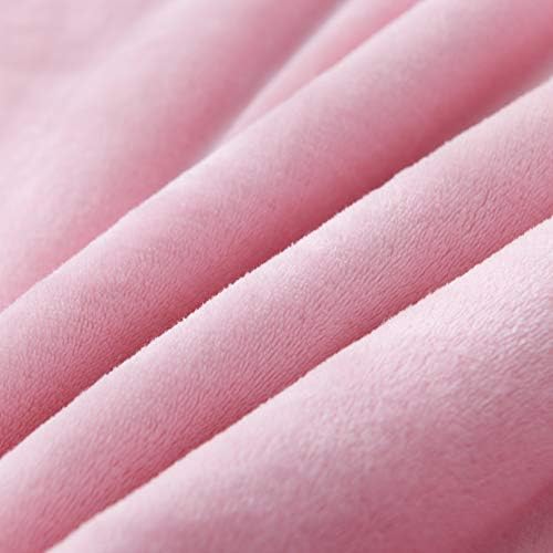 NANPIPER Flannel Blanket Reversible Sherpa Throw Blanket Super Soft Fuzzy Plush Microfiber for Fur Baby/Gift Lightweight(50"x60",Pink) - Image 5
