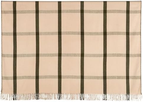 Arus Acrylic Highlands Collection Queen Throw Blanket Cream Green, 60x80 - Image 4