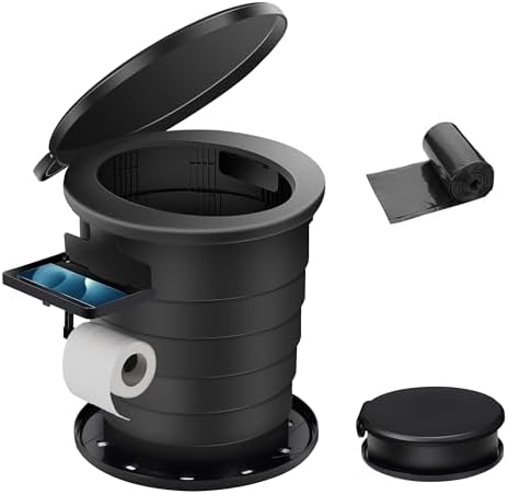 TRIPTIPS Upgrade Retractable Portable Toilet Travel Toilet Adjustable Height Camping Toilet Portable Potty for Adults Kids, Foldable Portable Toilet for Camping/Car by Triptips