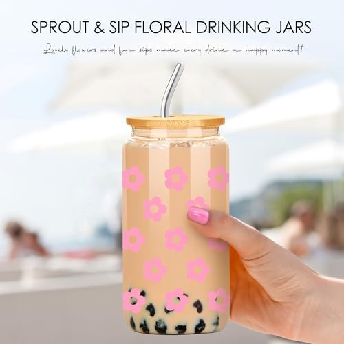 Birthday Gifts for Teen Girls, Women, Teenage Girl Birthday Gift Sets for Teen Girls Tween Gifts for Teenage Girl Cute Daisy Aesthetic Glass Cup Gift Basket for Teens, Sister, Women, Her, Friend - Image 2