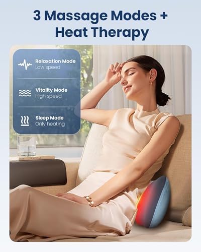 Cordless Shiatsu Neck & Back Massager with Heat,3D Kneading for Pain Relief - Image 5