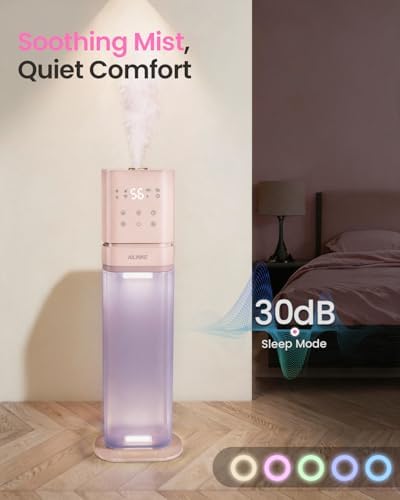 Humidifiers for Bedroom 2.1Gal/8L, Smart Humidifier for Large Room, Cool Mist Humidifiers for Home Kids Baby Plants, Top Fill Humidifier with Extension Tube, WIFI APP & Voice Control, Pink - Image 5