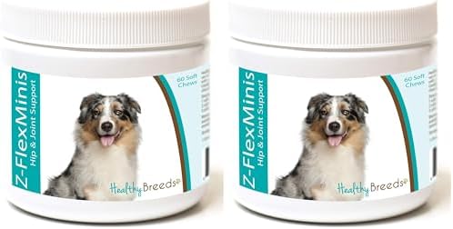 Healthy Breeds Australian Shepherd Z-Flex Minis Hip and Joint Support Soft Chews 60 Count (Pack of 2) by HealthyBreeds