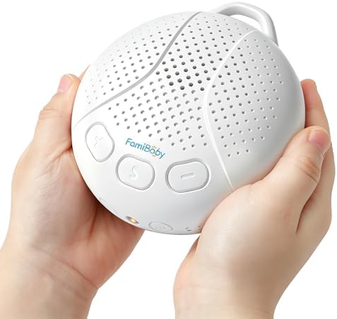 Baby White Noise Machine with Night Light, Portable Sound Machine by FamiBaby