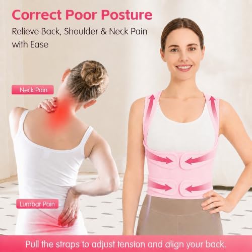 Posture Corrector for Women & Men, Adjustable Full Back Brace Support - Image 2