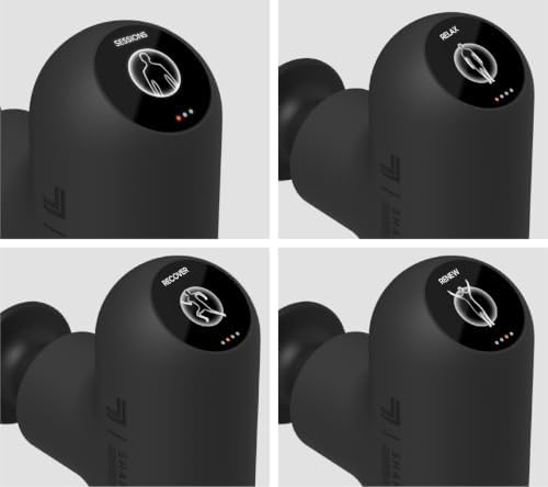 Sharper Image PowerBoost Reach Massage Gun| Guided Massage Program| iOS Android Apple Watch App| Hot + Cold Therapy| Touchscreen| Extension Handle| Deep Tissue Percussion Massager| Gifts for Men Women - Image 6