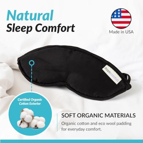Organic Cotton Sleep Mask | Midnight Black - Light Blocking Eye Cover USA - Image 5