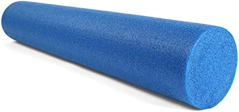 CanDo Blue PE Foam Rollers for Fitness, Exercise Muscle Restoration, Massage Therapy, Sport Recovery and Physical Therapy for Homes, Clinics, and Gyms 6" x 36" Round by CanDo