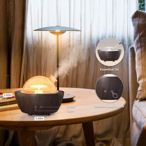 Glass Essential Oil Diffusers ，280ml Aromatherapy Diffuser for Essential Oils Large Room， BPA-Free Cool Mist Humidifier with 7 Colors Lights Auto Off for for Office, Home, Yoga, Spa - Image 4