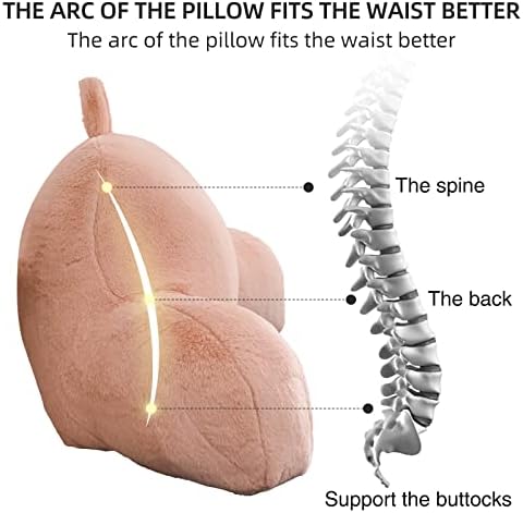 Aimuan Reading Pillow Bed Rest Wedge Large Adult Backrest Pillow with Arms Back Support for Sitting Up in Bed Cushion Incline Rest Sleeping Snoring Pillow, (Large, Blush) - Image 5