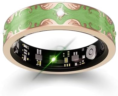 Smart Ring for Women, Baroque Inspired Design (Green,7#) by Unknown