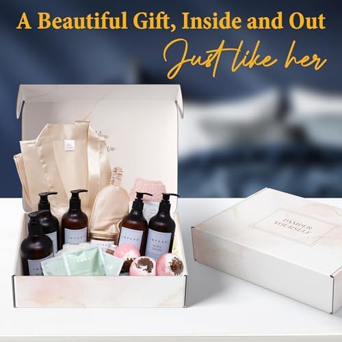 17-Piece Spa Gift Box for Women | Includes Eye Mask, Candle, Robe, Loofa, Bath Bombs, Face Masks, Bubble Bath, Lotion, Body Wash, Shampoo, Conditioner, Bath Salts & Socks | Perfect Gift! - Image 7