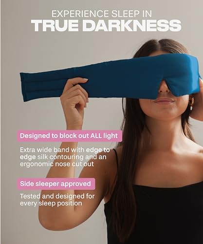 SUNDAYSILKS™ | Adjustable Silk Sleep Mask for Side Sleeper | Cloud-Like Comfort, Weighted for Deep Sleep | Soft Sleep Face Mask for Women & Men, Full Blackout, Cooling Silk Eye Mask for Sleeping - Image 2