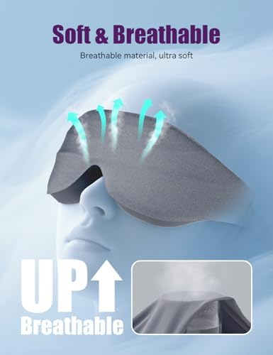 Sleep Eye Mask for Men Women, EVA BELLE Light Blocking Sleeping Mask for Side Sleeper, 3D Contoured Cup Night Blindfold, Lash Extensions 3D Sleeping Mask with Adjustable Strap for Travel, Night & Nap - Image 5