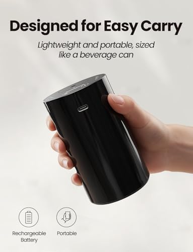 Waterless Essential Oil Diffuser, Portable Aromatherapy Diffuser with 20mL Capacity, Battery Operated Mini Scent Diffuser,3 Mist Levels & Timers, Leak-Free, for Home, Car, Office (Black) - Image 5