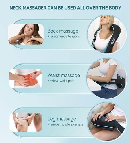 Mo Cuishle Shiatsu Neck and Shoulder Massager with Heat – Deep Kneading Massage for Relaxation – Ideal for Christmas, Mother's Day, Father's Day, Gifts for Men, Women, Mom and Dad - Image 6