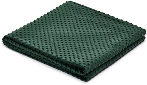 TONGDADA Weighted Blanket Cover (Dark Green Minky Dot, 48''x72'' Duvet Cover) - Image 2
