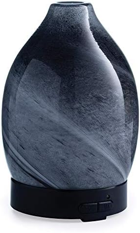Airome Obsidian Medium Essential Oil Diffuser|100 mL Humidifying Ultrasonic Aromatherapy Diffuser 8 Colorful LED Lights, Intermittent & Continual Mist, Auto Shut-Off by Airom%C3%A9