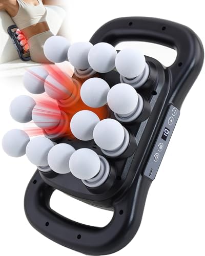 UFFAE 16-Head Massage Gun, Deep Tissue Percussion Massager with 9 Modes & 9 Intensities, 2600mAh Battery Back Massager for Pain Relief Deep Tissue for Muscle Pain Relief in Back, Legs, Shoulders by UFFAE