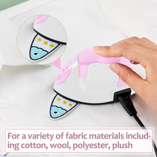 Honoson Mini Craft Iron with Charging Base Tiny,Light Pink,White - Image 6
