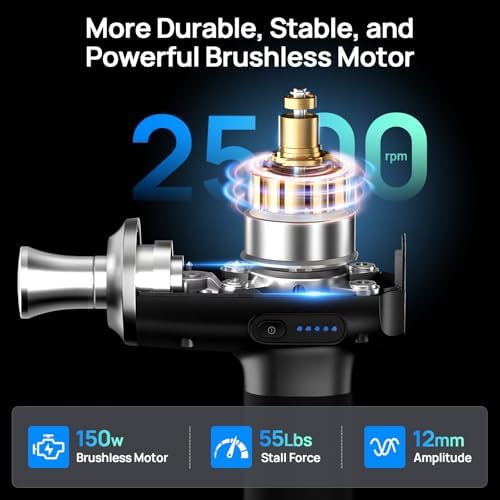 HEYCHY Massage Gun Deep Tissue, Muscle Massager Titanium, Heat and Cold - Image 5