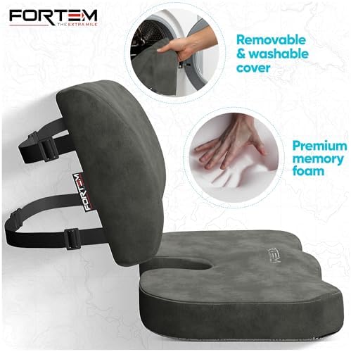 FORTEM Seat Cushion & Lumbar Support for Office Chair, Wheelchair, Car - Image 3