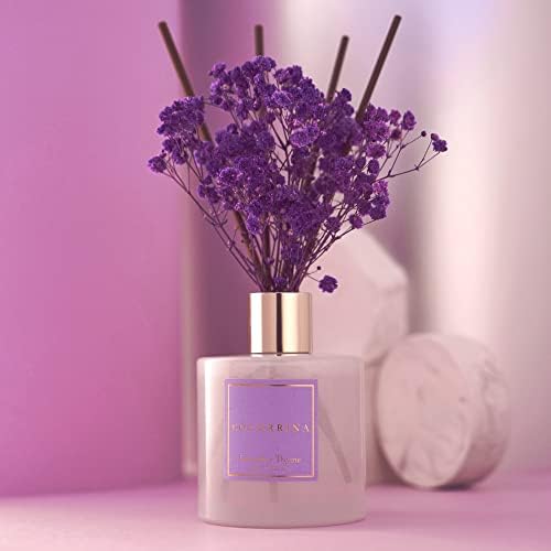 Cocorrína Premium Reed Diffuser Set with Preserved Baby's Breath & Cotton Stick Lavender Thyme | 6.76 Fl.oz Scent Diffuser for Bedroom Bathroom Home Décor (Pack of 2) - Image 2