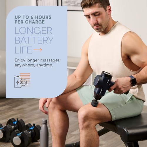 LifePro Sonic Massage Gun Percussion Muscle Massager, 8 Heads & 5 Speeds - Image 4