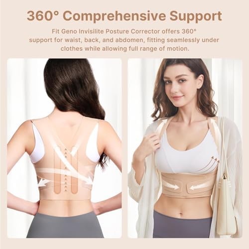 Fit Geno Invisilite Posture Corrector for Women Adjustable Upper Back Brace - Image 3