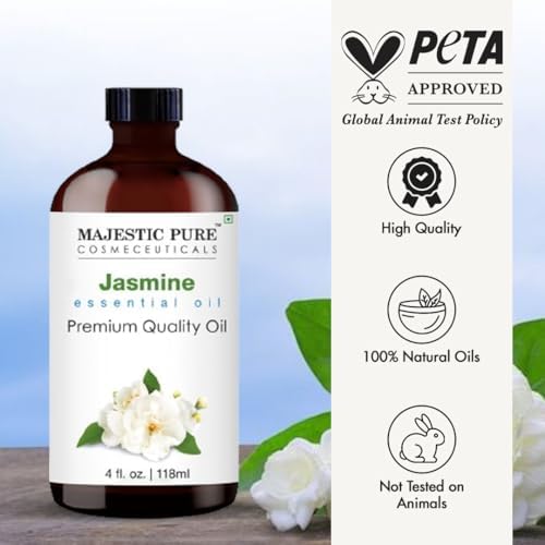 Majestic Pure Essential Oil with Glass Dropper - 100% Pure and Natural - Essential Oils for Diffuser, Aromatherapy, Soap and Candle Making, Jasmine Essential Oil, Jasmine Oil, 4 Fl Oz (Pack of 2) - Image 2