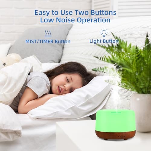 SPLITSKY 300ml Essential Oil Diffuser with Remote Control and 2 Mist Modes - Image 5