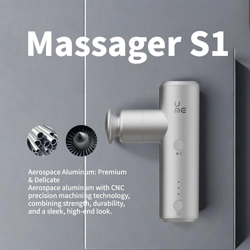 S1 mini Handheld Percussion Massage Gun Deep Muscle Tissue, Silver - Image 4