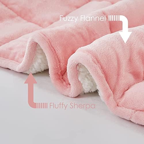 yescool Weighted Blanket for Adults (15 lbs, 48" x 72", Hot Pink) Heavy Blanket for Sleeping Perfect for 140-160 lbs, Twin Size Breathable Blanket with Premium Glass Bead, Machine Washable - Image 5