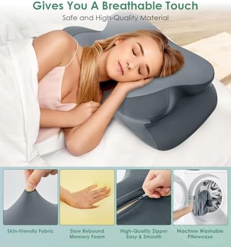 DONAMA Cervical Pillow Ergonomic Memory Foam Pillow for Neck Support - Image 6