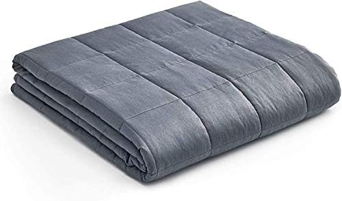 YnM Weighted Blanket,Heavy 100 Percent Oeko-Tex Certified Cotton Material(Dark Grey, 80''x87'' 30lbs), Two Persons(140~240lb) Sharing Use on Queen/King Bed | A Duvet Included by YNM